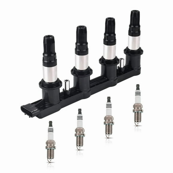 Set of 1 ISA Ignition Coil and 4 Spark Plugs Compatible with 2012-2017 Chevrolet Sonic 1.8L l4 Replacement for UF620