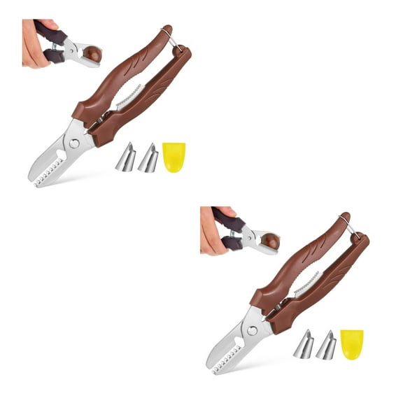 HIAKDOFT Pecan Cracker Tool For Walnuts Hazelnuts Cooking Enthusiasts 2Pcs 7.3x1.7x0.5in