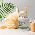 thumbnail image 5 of Ambesonne Summer Soap Dispenser & Toothbrush Holder Set, Flowers Blooming Garden, 2 Pcs, Purple Green, 5 of 6