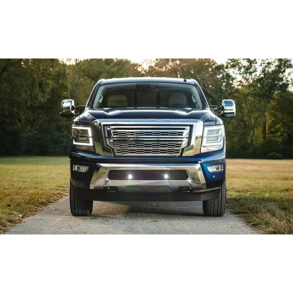 For The BlingLights LED Grill Fog Lamps for 2020 2021 2022 2023 2024 Nissan Titan / XD