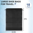 thumbnail image 2 of Bolsas para zapatos COIDEA, paquete de 18 unidades, para viajes, con ventana transparente, color negro, 2 of 7