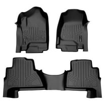 SA0136-B0163 Custom Fit 2 Row Floor Mats Liner Set for 2015-2020 Cadillac Escalade, Black