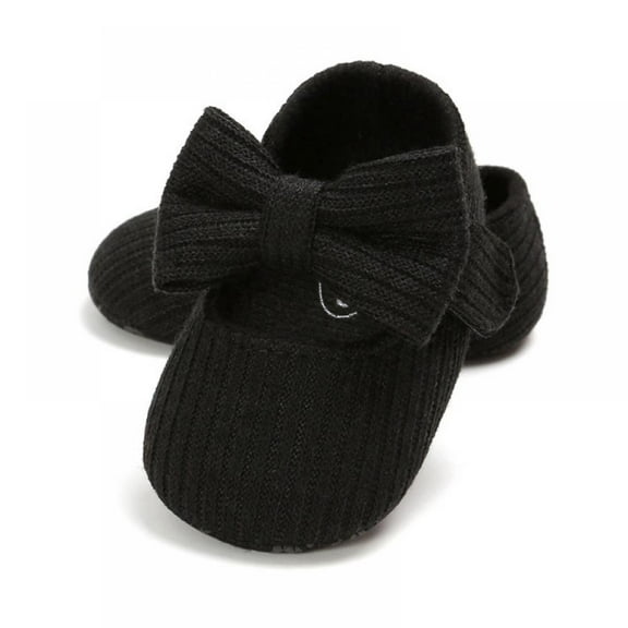 Monfince Infant Baby Girls Slippers Cozy Fleece Soft Bottom Warm Socks Newborn Shoes With Cute Bow Walkers