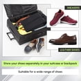 thumbnail image 4 of Smell Proof Shoe Bag for Travel Water-resistant Odor Cleat Bag Absorbing Lightweight Golf Soccer Shoe Storage Organizer Pouch with Zipper for Gym Sports Travel Work(Black), 4 of 5
