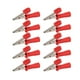 thumbnail image 3 of 10 pinzas de cocodrilo aisladas de 5 mm con aberturas de cobre puro, clip de prueba con conector de 4 mm para pruebas experimentales, color rojo, 3 of 14