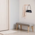 thumbnail image 7 of Unique Bargains Coat Rack Wall Mount Metal Wood Coat Hook for Hanging with 4 Hooks White, 7 of 7