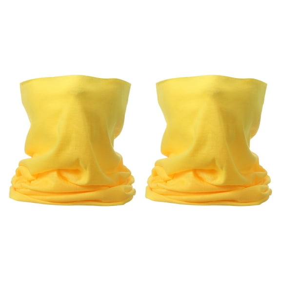 Uxcell 2pcs Summer Cooling Neck Gaiter Unisex Sun Protect Face Mask, Yellow