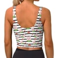 thumbnail image 4 of Picia Pig And Watermelon Sports Bra for Women,Padded Strappy Sports Bras Medium Support Yoga Bra with Removable Cups,Running Yoga Bra-Medium, 4 of 9