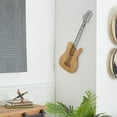 thumbnail image 2 of DecMode Traditional Brown/Natural Wood Guitar Wall Decor 11"W x 31"H, 2 of 8