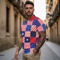 thumbnail image 3 of Garronmavis American Flag Matching Couple Tennis Shirts Quarter Zip Matching Golf Shirts for Couple Mens Shirts Casual for Golf Tennis Hiking Running Gym Moisture Wicking, 3 of 6