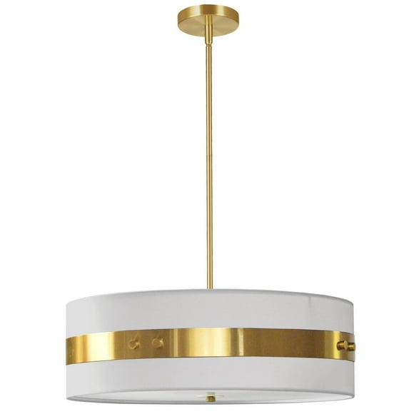 Dainolite WIL-224P-AGB-WH White Pendant