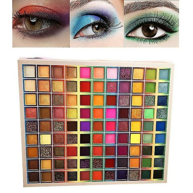 Paleta de sombras de ojos HUOGUO 99 colores holográfica brillante mate