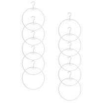 WHAMVOX 10Pcs White Plastic Hanger Pant Hangers Space Saving For Closet