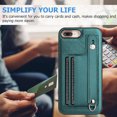 thumbnail image 2 of Nalacover Wallet Case for iPhone 7 Plus/8 Plus, Business PU Leather Unique Design Wristband Kickstand Credit Card Holder Slots Shockproof Scratch Resistant Phone Case for iPhone 7 Plus/8 Plus,Green, 2 of 6