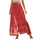 thumbnail image 1 of Faldas de estilo bohemio con cintura elástica y volantes fruncidos con botones de encaje informales con estampado de moda para mujer Wmkox8yi FGJ1936, 1 of 9
