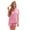 Pink Solid, variant on Solid Satin Pajama Short Set for Women Sleepwear PJs (Black / Ivory, Large)