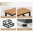 thumbnail image 5 of Two Step Stool for Adults Kids, Waterproof HPDE Bed Step Foot Stool with Adjustable Non-Slip Feet, Metal Frame Stepping for Kitchen Bathroom Bedroom Living Room, Indoor or Outdoor Use, Brown, 5 of 16