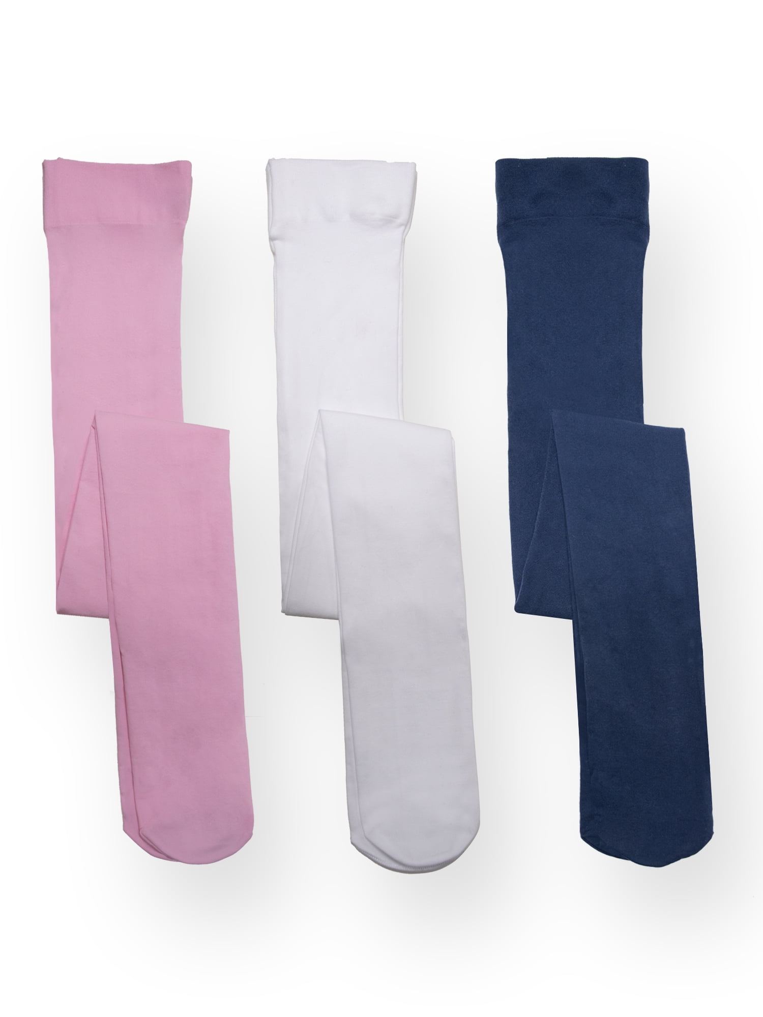 Wonder Nation Girls' Opaque Tights, 3 Pack, Sizes 4-16
