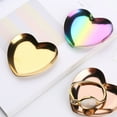 thumbnail image 3 of Plato de joyería en forma de corazón Bandeja de almacenamiento de acero inoxidable Bandejas organizadoras de joyas Regalo de San Valentín para mujeres damas (dorado), 3 of 5