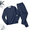 A. Dark Blue Jacket & Pants-X-Large, variant on Men Sauna Suit Suits Durable Gym Exercise Workout Jacket