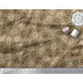 thumbnail image 2 of Soimoi Brown Heavy Canvas Fabric Crystal Stone Geometric Fabric Prints By Yard 58 Inch Wide, 2 of 3