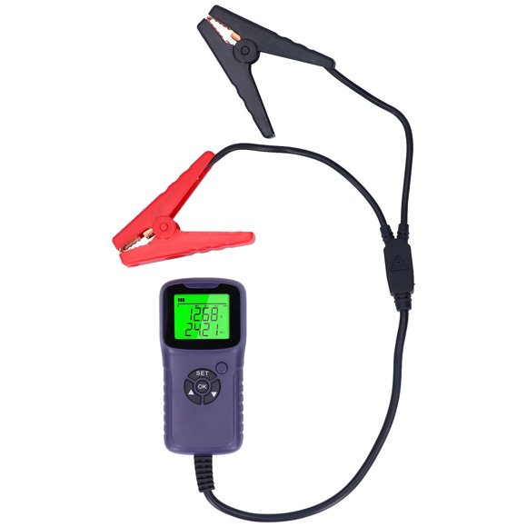 Battery Analyzer, Automotive Battery Tester Large Led Screen Beep Remind Function for Auto Test for Car Red,Blue,Green,Purple
