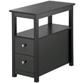 thumbnail image 3 of ZENSTYLE End Table Side cabinet with 2 Drawer and Shelf Narrow Nightstand Furniture Storage For Living Room Bedroom, 3 of 8