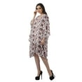 thumbnail image 4 of Moomaya Georgette Ladies Kaftan Holiday Loungewear Midi Dress Beach Coverup, 4 of 6