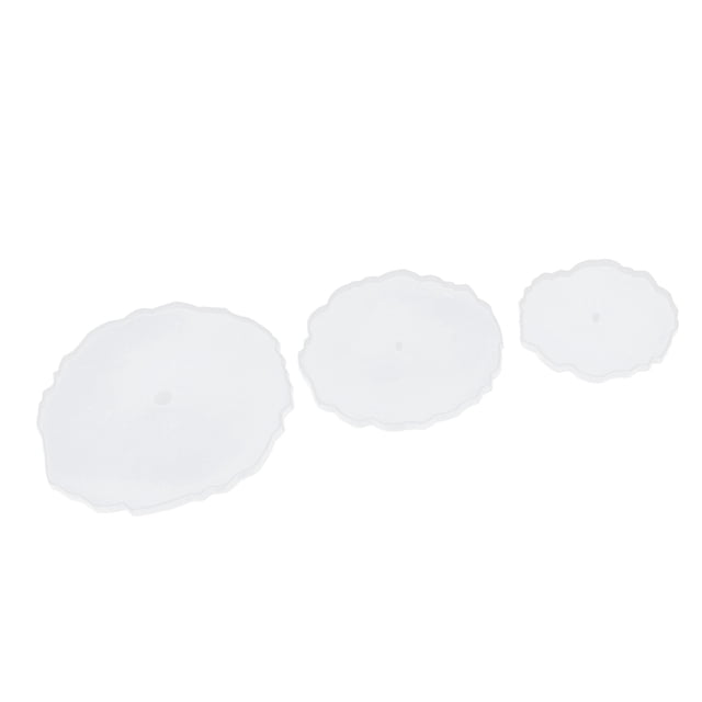 Bandeja de resina con soporte para pasteles de 3 niveles, moldes para manualidades DIY, bandeja redonda de silicona de 3 niveles, estante para aperitivos, molde de silicona de fácil liberación