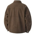 thumbnail image 4 of RYDCOT Mens Corduroy Button Jacket Casual Long Sleeve Shirts Lightweight Shacket Jacket with Flap Pocket Coffee XXXL(XXXL), 4 of 4