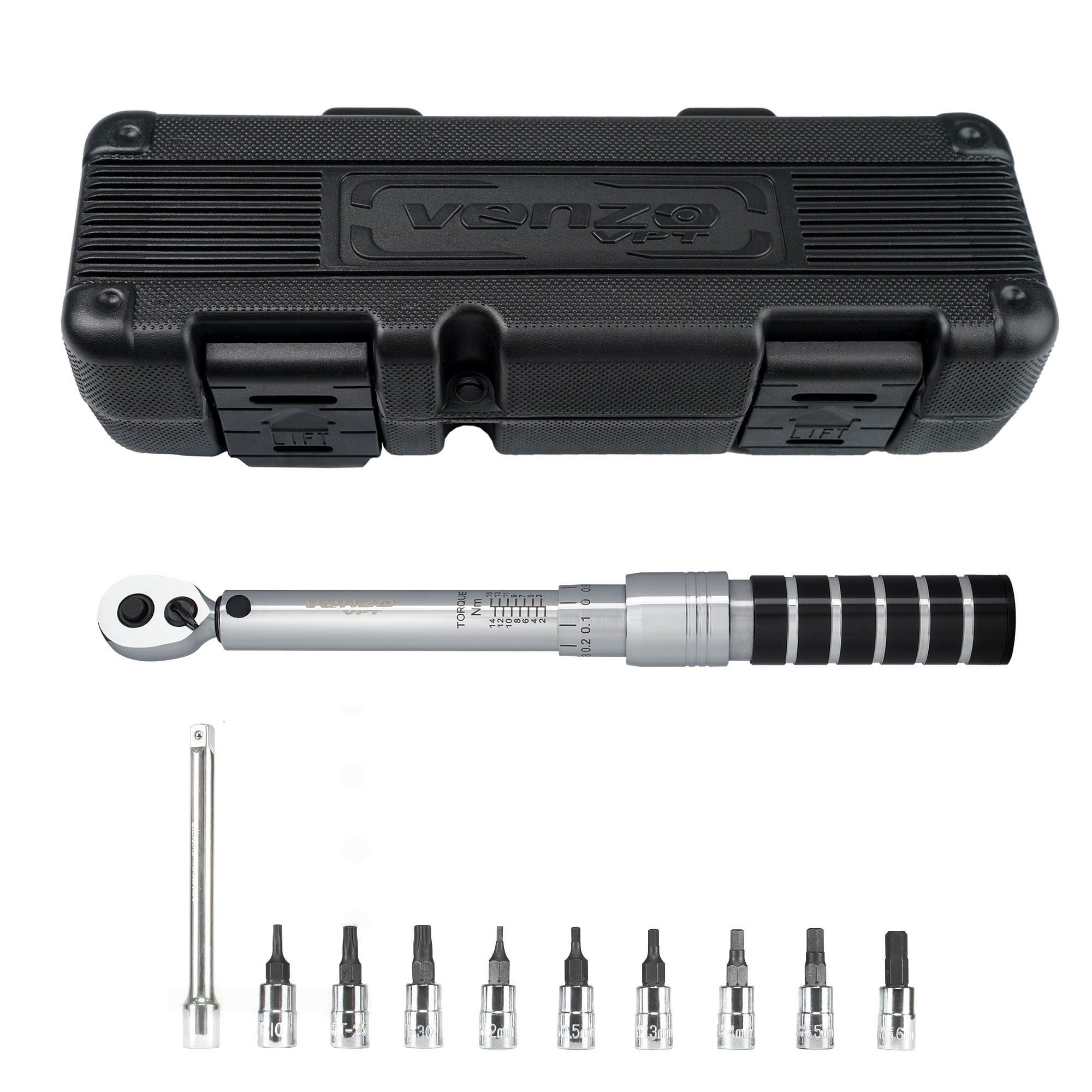 Torque Wrench Bike Set Allen Key Tool Socket Set Kit Bicycle Ratcheting Venzo