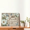 thumbnail image 2 of Farmhouse Flower Bathroom Decor Wall Art Rustic Hummingbird White Floral Pictures Wall Decor Just Breathe Canvas Painting Prints Artwork Home Decorations Framed for Bedroom12inx16in, 2 of 6