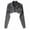Black, variant on Zefriona Womens Ultra Cropped Denim Jacket Long Sleeve Fitted Casual Fashion Streetwear Jean Coat Blue Size M