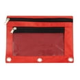thumbnail image 2 of Kyusrd Clear Mesh Pencil Pouch,3 Ring Binder,Zipper Closure,Multi-Color,Transparent,Cosmetic Bag,Stationery Organizer, 2 of 4