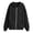 Black, variant on Girls Boys Full Zip Up Hooded Sweatshirt Fleece Lined Jacket Oversized Drop Shoulder Hoodie Solid Basic Sweatshirts Outerwear