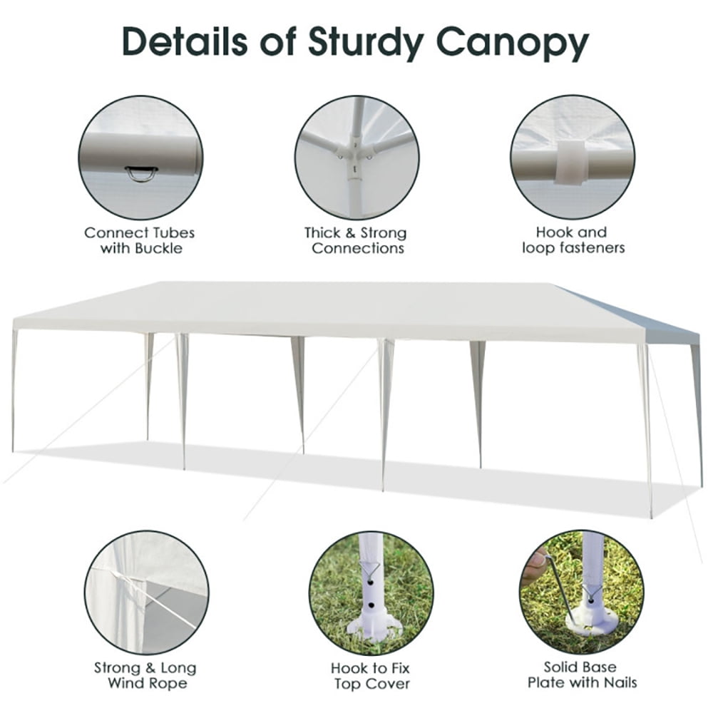 Aimee Lii 10 x 30 Feet Gazebo Canopy Tent with Connection Stakes and Wind Ropes, Gazebo Tent for Party Wedding BBQ Events Aimee Lii 10 x 30 Feet Gazebo Canopy Tent with Connection Stakes and Wind Ropes, Gazebo Tent for Party Wedding BBQ Events