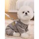 thumbnail image 3 of 1pc Gray Cute Cartoon Bear Printed Pet Snowsuit With Harness Hole For Cats And Dogs, Everyday Wear (Without Leash), 3 of 5