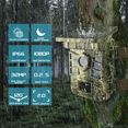Solar Trail Camera with SD Card WiFi 2.7K 32MP Hunting Game Camera with