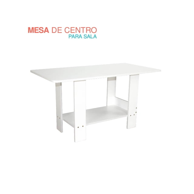 Mesa de centro Multiusos Minimalista Armable blanco 6.49 pulg