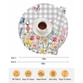 thumbnail image 6 of 15 Inch Round Placemats Set of 4, Wildflowers Non Slip Heat Insulation PP Table Mats, Spring Watercolor Tulip Floral Leaf Grey Plaid Washable Place Mats for Kitchen Dining Party Table Decor, 6 of 7