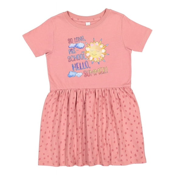 Inktastic So Long, Pre-school Hello, Summer Last Day of School Girls Toddler Dress