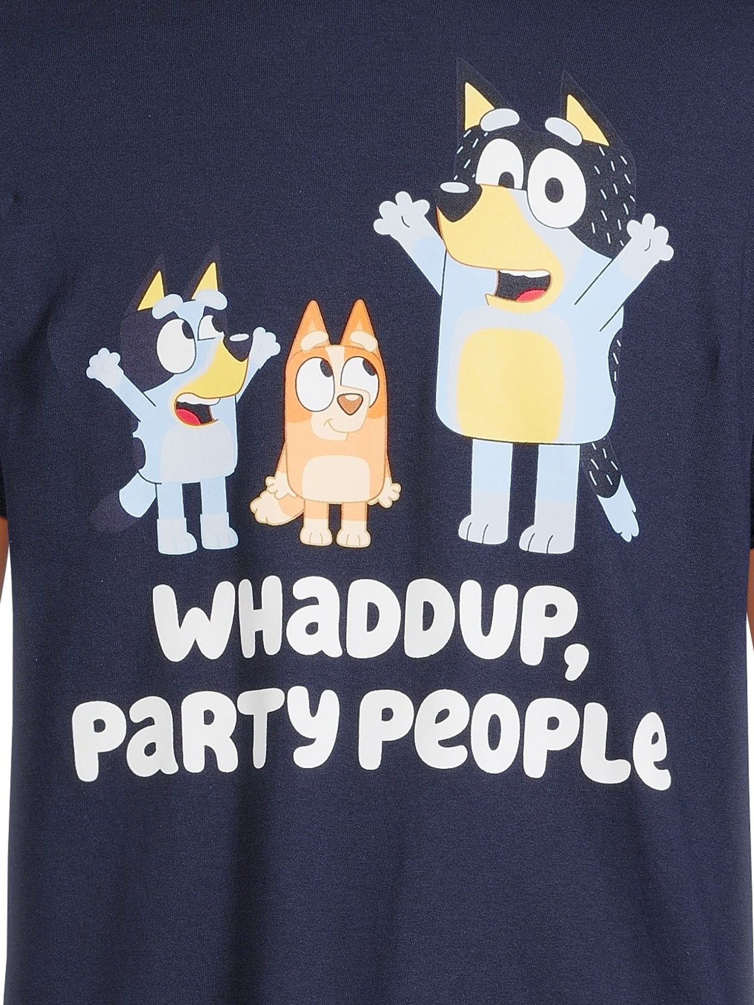 Bluey Men's & Big Men's Party People Graphic Tee, Sizes S-3XL
