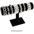 thumbnail image 5 of Soporte para joyas para pulseras y relojes, 23,5 x 7 x 13,5 cm, negro, aspecto aterciopelado, 5 of 5