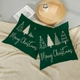 thumbnail image 2 of Christmas Pillow Covers 18x18 Set of 2, Green Christmas Decor Christmas Tree Throw Pillows Winter Decorative Cushion Case Christmas Decorations for Home Couch Sofa, 2 of 6