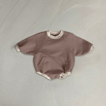 

Hunpta Baby Newborn Infant Girls Boys Spring Autumn Solid Long Sleeve Romper Bodysuit Clothes