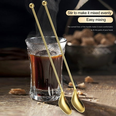 

Hadanceo Drink Stirrer High Temperature Resistance Whisky Wine Cocktail Spoon Multifunctional Fashion for Dining Room