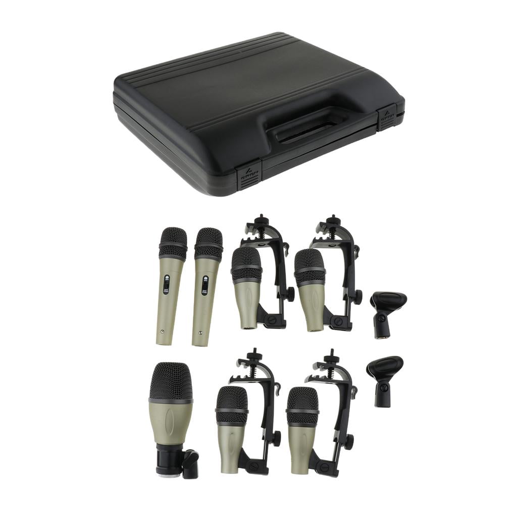 LeeQinersw Practical Balanced XLR Plug Microphone MIC with Mount Clip Storage Case for