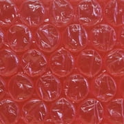 Small Bubble Red Wrap - 60 x 12 Wide Perforated Every 12 Bubble roll