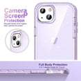 thumbnail image 6 of ULAK Phone Case for iPhone 13, Sturdy Rugged 2 in 1 Hybrid Heavy Duty Shockproof Clear Case for Apple iPhone 13 6.1 inch 2021, Purple Glitter, 6 of 9