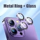 thumbnail image 4 of Protectores De Lente De Cámara Para iPhone 14 Pro MAX 14 Plus Anillo De Metal De Vidrio Cubierta Completa, 4 of 4